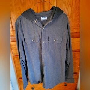 Old Navy Button-up Hoodie Men's X-Large Grey Used